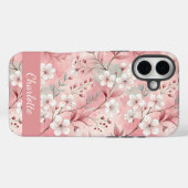 カスタム桜花柄 ピンク Case-Mate iPhoneケース (裏面 (横))