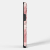 カスタム桜花柄 ピンク iPhoneケース (右側面)