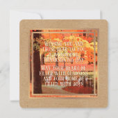 カスタム森の水の色ハッピー感謝祭 シーズンカード (裏面)