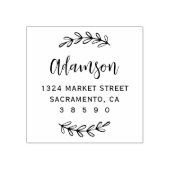 カスタム植物台本ファミリー名差出人住所 ラバースタンプ (インプリント)