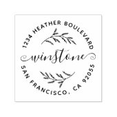 カスタム植物姓差出人住所 セルフインキングスタンプ (デザイン)