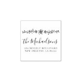 カスタム植物姓差出人住所 ラバースタンプ (インプリント)