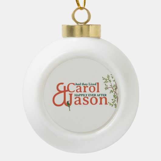 カスタム植物学結婚薬 セラミックボールオーナメント (正面)