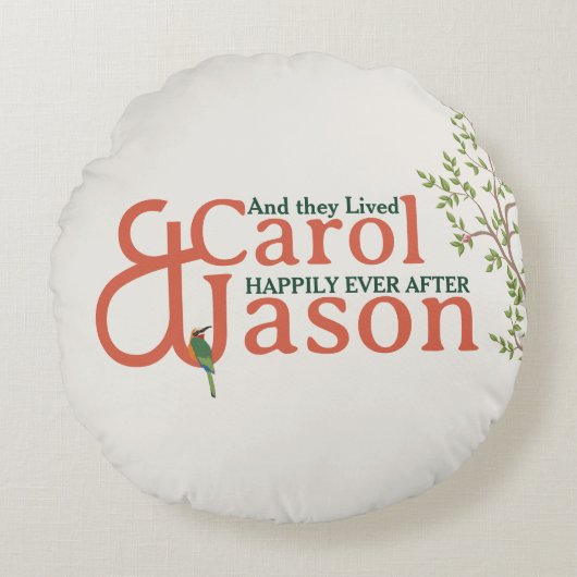 カスタム植物学結婚薬 ラウンドクッション (正面)