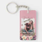 カスタム植物水彩画に関する大学院写真 キーホルダー (正面)