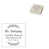 カスタム植物系名台本差出人住所 ラバースタンプ (押印)