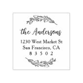 カスタム植物系名台本差出人住所 ラバースタンプ (インプリント)