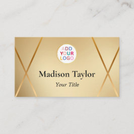 カスタム業務用エレガントカード金ゴールドQRコードおよびロゴ 名刺