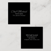 カスタム業務用カード、マットエレガントカード スクエア名刺 (正面/裏面)