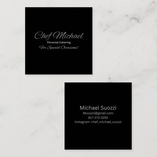 カスタム業務用カード、マットエレガントカード スクエア名刺 (正面/裏面)