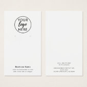 カスタム業務用ロゴイヤリング表示カード (正面&裏面)