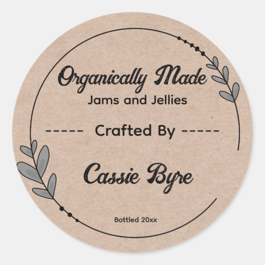 カスタム業務用品の包装 ラウンドシール (正面)