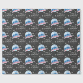 カスタム極列車表現のクリスマススノーフレーク ラッピングペーパー (フラット)