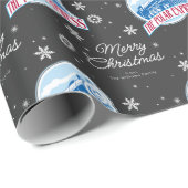 カスタム極列車表現のクリスマススノーフレーク ラッピングペーパー (ロールコーナー)
