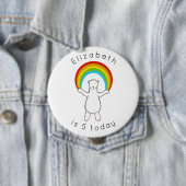 カスタム極熊とレインボーエイジボタンバッジ 缶バッジ (インサイチュ)