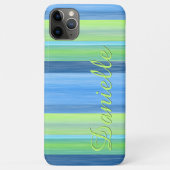 カスタム楽しい夏カラフルシックストライプパターン Case-Mate iPhoneケース (裏面)