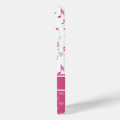 カスタム楽譜ノートとハートパターンピンク白 Case-Mate iPhoneケース (裏面 / 左)