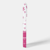 カスタム楽譜ノートとハートパターンピンク白 Case-Mate iPhoneケース (裏面 / 右)