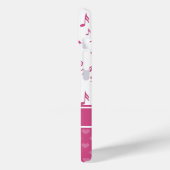 カスタム楽譜ノートとハートパターンピンク白 Case-Mate iPhoneケース (裏面 / 左)