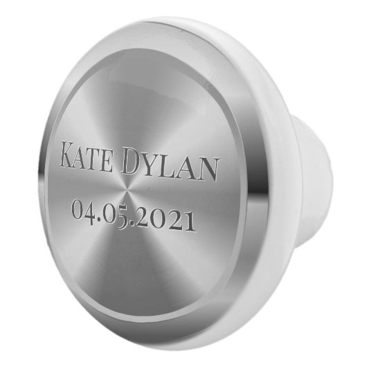 カスタム模擬彫刻銀セラミックノブ セラミックノブ (右)