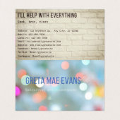 カスタム横テント折り畳み名刺 名刺 (内部フラット)