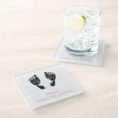 カスタム機器シンボル |ベビー機器シンボルのアップロード ガラスコースター (アングル)