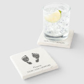 カスタム機器シンボル |ベビー機器シンボルのアップロード ストーンコースター (横)