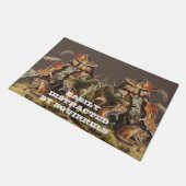 カスタム欠けリスの贈り物 ドアマット (アングル)