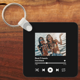 カスタム歌QRコードの親善写真 キーホルダー