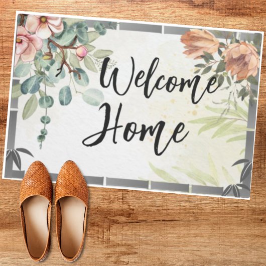 カスタム歓迎ホーム台本自然科モダン ドアマット