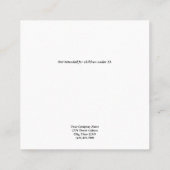 カスタム正方形クラシックイヤリング表示カード 予約カード (裏面)
