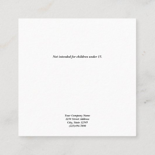 カスタム正方形クラシックイヤリング表示カード 予約カード (裏面)