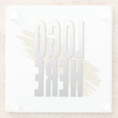 カスタム正方形プロフェッショナル企業のロゴバルク ガラスコースター (裏面)