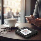 カスタム正方形QRコードキーチェーン キーホルダー