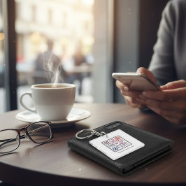 カスタム正方形QRコードキーチェーン キーホルダー