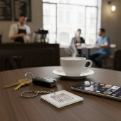 カスタム正方形QRコードキーチェーン キーホルダー