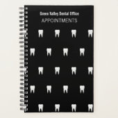 カスタム歯医者オフィスブラックアポイントメント プランナー手帳 (正面)