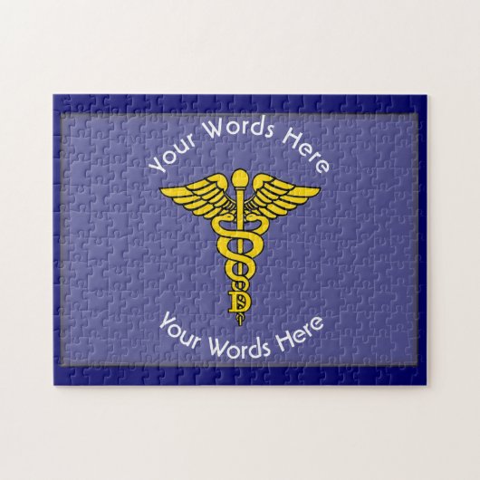 カスタム歯医者カドゥセウス ジグソーパズル (横)