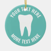 カスタム歯科医院クリスマスツリーオーナメント贈与 セラミックオーナメント (正面)