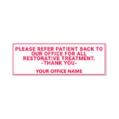 カスタム歯科医院スペシャリストの紹介メッセージ セルフインキングスタンプ (デザイン)