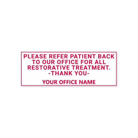 カスタム歯科医院スペシャリストの紹介メッセージ セルフインキングスタンプ (デザイン)