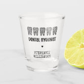 カスタム歯科衛生ヒョウ印字歯 ショットグラス (正面)