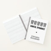 カスタム歯科衛生ヒョウ印字歯 ノートブック (内部)