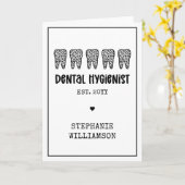 カスタム歯科衛生士レオパード歯 カード (黄色い花)