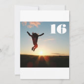 カスタム歳の誕生日パーティー写真ハートピ10代のンク 招待状 (裏面)