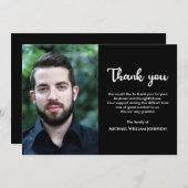 カスタム死別悔やみや弔慰記念 サンキューカード (正面/裏面)