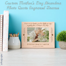 カスタム母の日おばあちゃんの写真引用文 レーザー彫刻フレーム