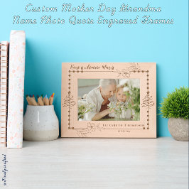 カスタム母の日おばあちゃんの名前フォト引用文 レーザー彫刻フレーム