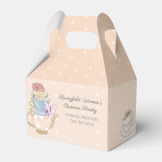 カスタム母の日お茶会お願い箱 フェイバーボックス (正面サイド)