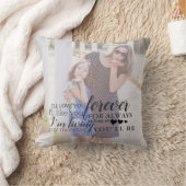 カスタム母の日の娘フォト引用文枕 クッション (ブランケット)